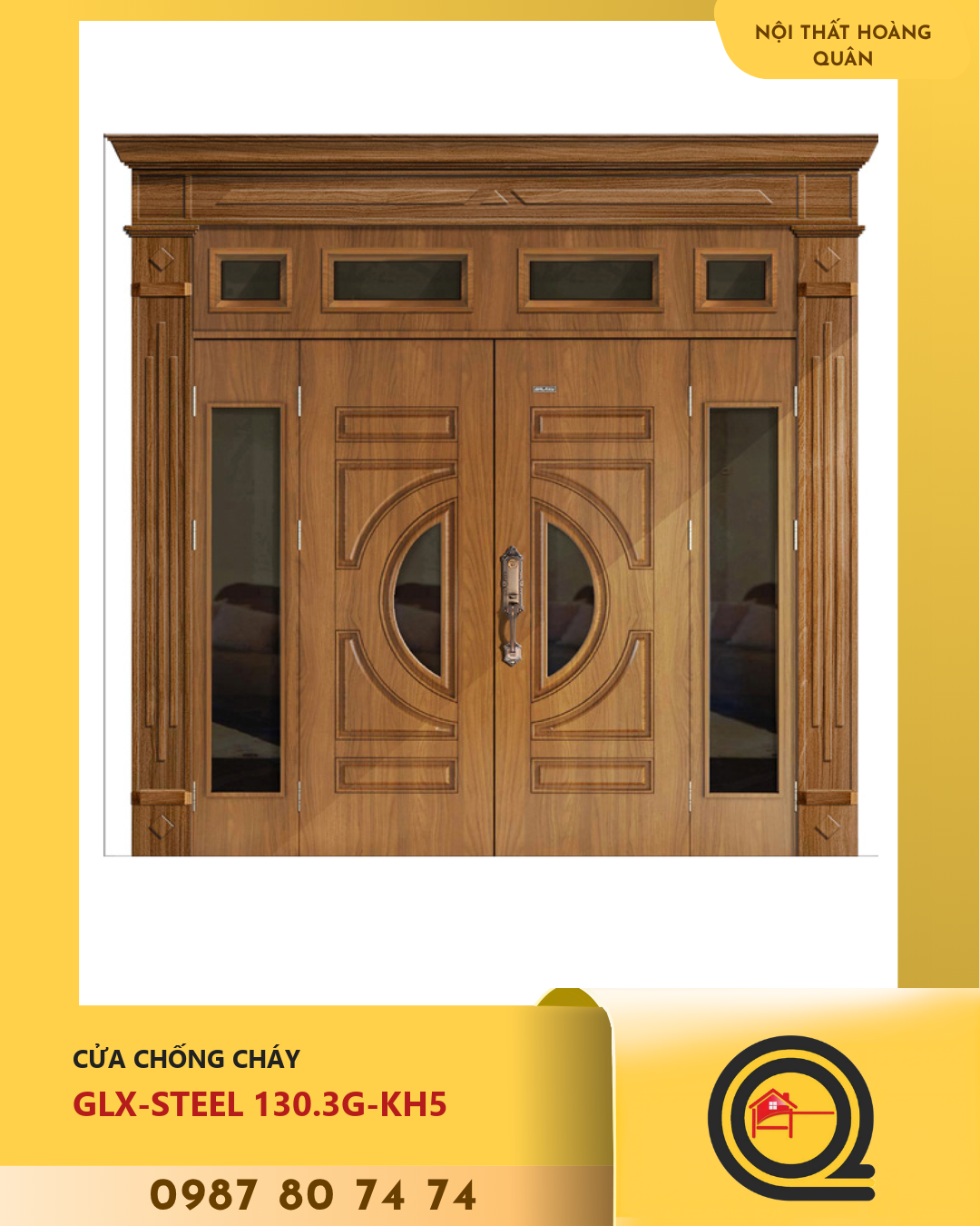 Cửa Thép Vân Gỗ GLX-STEEL 130.3G-KH5